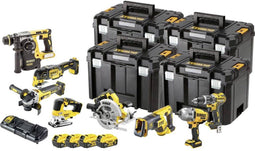 DeWalt DCK865P4T-QW - Gereedschapsset - Accu-klop/schroefmachine Accu-slagmoersleutel Accu-boorhamer Haakse slijper (4 stuks)