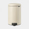 Brabantia NewIcon Prullenbak - 20 liter - Soft Beige - Antislip bodem - Geruisloos deksel