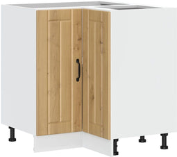 vidaXL - Keuken - hoekonderkast - Lucca - bewerkt - hout - artisanaal - eikenkleur