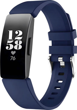 iMoshion Bandje Geschikt voor Fitbit Ace 2 - iMoshion Siliconen band gekleurde gesp - Donkerblauw