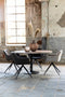 Light & Living Jaimy Eetkamerstoel - Donkergrijs/Zwart - 61 x 53.5 x 77cm