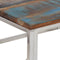 vidaXL - Salontafel - roestvrij - staal - en - gerecycled - hout - zilverkleurig