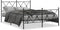 vidaXL - Bedframe - met - hoofd- - en - voeteneinde - metaal - zwart - 140x200 - cm