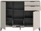 Furnilux Noida - Highboard - Deels open deels dichte kast - Zwart - 37x150x112cm