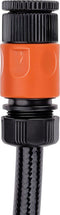 BLACK+DECKER Tuinslangkoppelingen - Set van 4 - 2x Waterstop Tussenstuk - Zwart Oranje (set van 4)