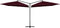 vidaXL - Parasol - dubbel - met - stalen - paal - 250x250 - cm - bordeauxrood