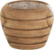 J-Line bloempot Strepen - hout - natural - small - Ø 15.5 cm - 2 stuks