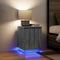 vidaXL - Nachtkastje - met - LED-verlichting - 38x34x50 - cm - grijs - sonoma