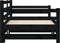 vidaXL - Slaapbank - met - onderschuifbed - 80x200 - cm - massief - grenenhout - zwart