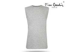 Pierre Cardin Mouwloos T-shirt – Grijs – 100% Katoen – Maat XL – Comfortabel & Stijlvol