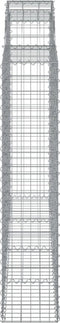 vidaXL - Schanskorven - 7 - st - gewelfd - 200x30x140/160 - cm - ijzer