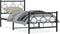 vidaXL - Bedframe - met - hoofd- - en - voeteneinde - metaal - zwart - 90x200 - cm