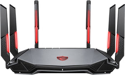 MSI RadiX AXE6600 - Router - Wi-Fi 6E Tri-Band - Zwart/Rood