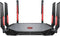 MSI RadiX AXE6600 - Router - Wi-Fi 6E Tri-Band - Zwart/Rood