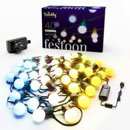 Twinkly Festoon - Lichtsnoer - 40 LED's - Gold & Silver Edition