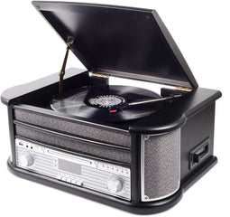 Denver MRD-51 - Retro Platenspeler - DAB+ Radio USB Opname ECHT HOUT