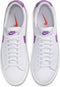 Nike Blazer Low Leather - Heren Sneakers - Maat 47.5 - White/Voltage Purple-Sail