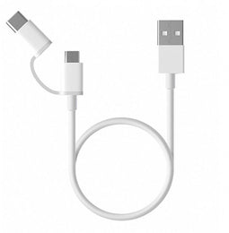 Xiaomi SJV4083TY - 2-in-1 USB-kabel - Micro USB en Type C - 30cm Wit