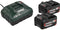 Metabo 685050000 - Accu 18V 4.0Ah (2 stuks) - Oplader ASC 30-36