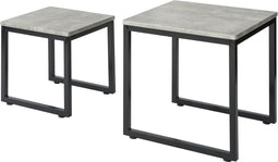 SoBuy FBT42-HG - Bijzettafel Set van 2 - Modern design - Grijs (2 stuks)