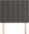 vidaXL - Hoofdborden - 2 - st - 80x5x78/88 - cm - fluweel - donkergrijs