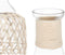 Fles 21638W Wit Transparant 19 x 48 cm Decoratief (2 Stuks)