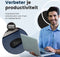WURK Bureau Onderlegger - Professioneel Kunstleer - Muismat XXL met Kabel Clip - 120x60cm - Blauw