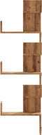 vidaXL - Hoekwandschap - 45x45x147 - cm - bewerkt - hout - artisanaal - eikenkleurig