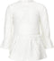 Koko Noko T-GIRLS - Meisjes Jurk - Broderie met Ruches - Gebroken Wit - Maat 116
