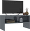 vidaXL - Tv-meubel - 80x40x40 - cm - bewerkt - hout - hoogglans - grijs