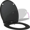 vidaXL - Snelle - Release - Toiletbril - met - Soft - Close - Duroplast - Zwart