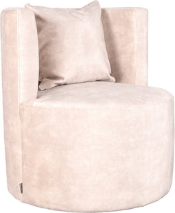 LABEL51 Evy Fauteuil - Naturel - Velvet - 65 cm - -
