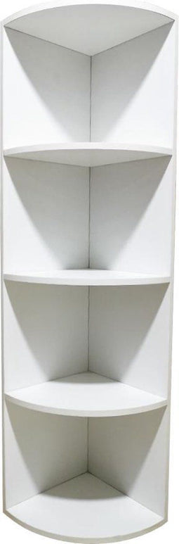 Hoekkast - vakkenkast - hoekmeubel - 130 cm hoog - wit