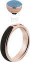 Melano Sarah refined engraved ring - Aanschuifring - Zwart - Maat 60