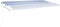 vidaXL - Luifel - handmatig - uittrekbaar - met - LED - 6x3,5 - m - blauw - en - wit