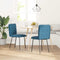 vidaXL - Eetkamerstoelen - 2 - st - fluweel - blauw