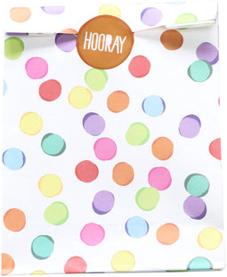 Uitdeelzakjes haza festive colors met stickers 6st