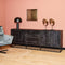 Dressoir Mangohout - Dressoir Milan - Zwart dressoir 210 cm
