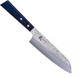 Yaxell BLUE BREEZE - Santokumes 16,5 cm - MOVAX staal met Tsuchime afwerking - Blauw