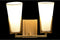 Muurlamp DKD Home Decor Kristal Gouden Metaal Polyester Wit (30 x 18 x 23 cm)