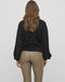 VILA VILAJULI - Oversized V-hals vest - Lange ballonmouwen - Knoopsluiting - Maat XS
