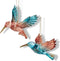 2.4-3.2 inch Plastic Teal & Desert Rose Hummingbird Orn 2/Asstd 5x5...