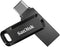SanDisk Ultra Dual Drive Go - USB-stick - 128GB - Zwart