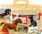 Postzegeldoos - MULTIPRINT - 7895 - Paarden - 7 hout- en latexstempels, Giotto-stiften, kleuralbum
