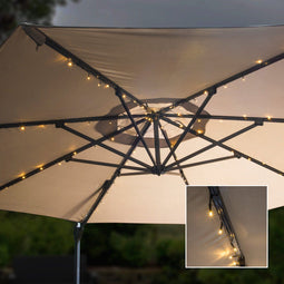 HI Parasol lichtslinger solar LED 130 cm
