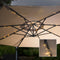 HI Parasol lichtslinger solar LED 130 cm