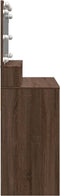 vidaXL - Kaptafel - met - LED - 80x41x134,5 - cm - bruin - eikenkleurig
