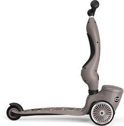 Scoot and Ride Highwaykick 1 - 2in1 Kickboard met Zitting - Verstelbare Hoogte - Bruin