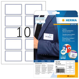 HERMA - Naambadge etiket herma 4410 80x50 wit blauw 200st