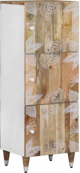 vidaXL - Hoge - kast - 40x33,5x110 - cm - massief - mangohout
